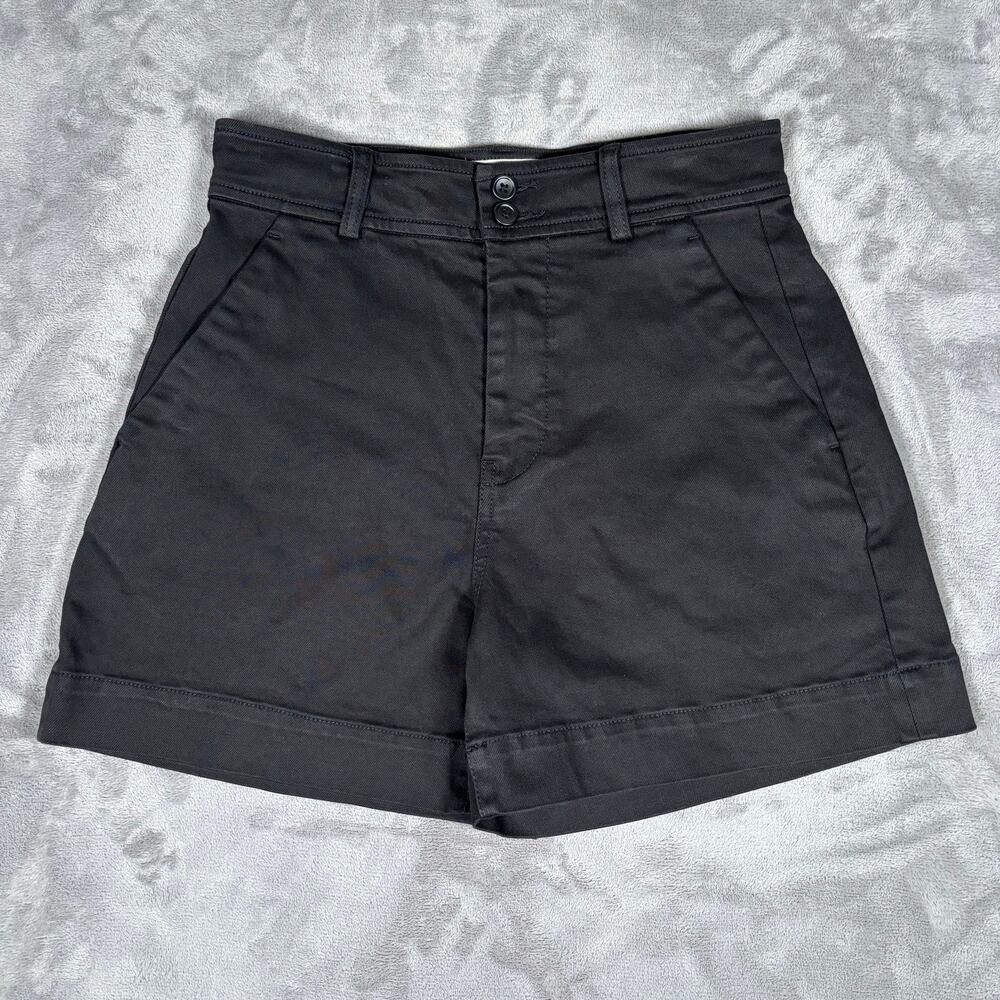 Everlane Women’s Black High Rise Twill Chino Shorts Size 4